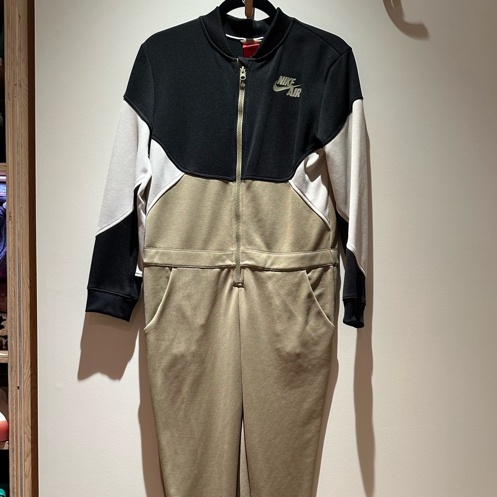 Nike air zip front color block jumpsuit size xs